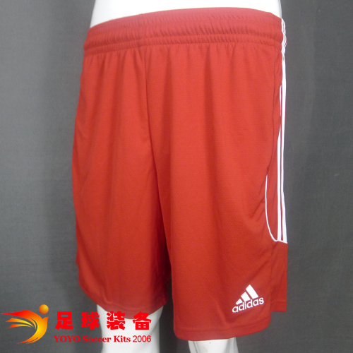 专柜正品ADIDAS 2014足球红色组队短裤 
