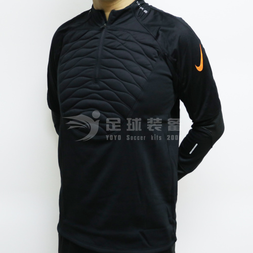 专柜正品NIKE 冬季男子足球训练长袖半拉链运动套头衫