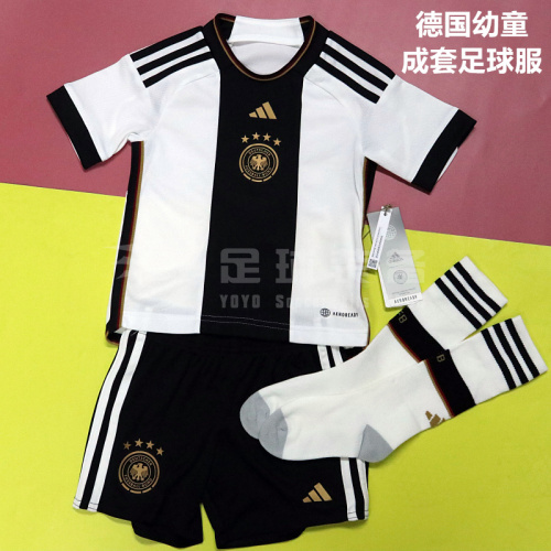 专柜正品ADIDAS 德国2022世界杯 婴童主场比赛服套装
