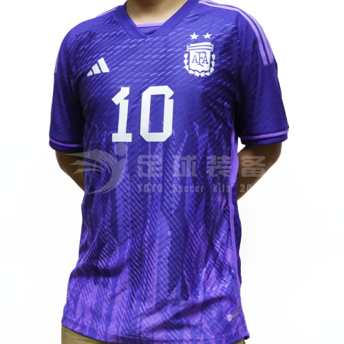 专柜正品ADIDAS 阿根廷2022世界杯 10号梅西客场 球员版短袖球衣