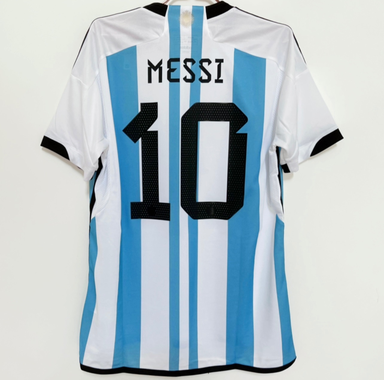 专柜正品ADIDAS 阿根廷2022世界杯 梅西10号 球迷版短袖球衣