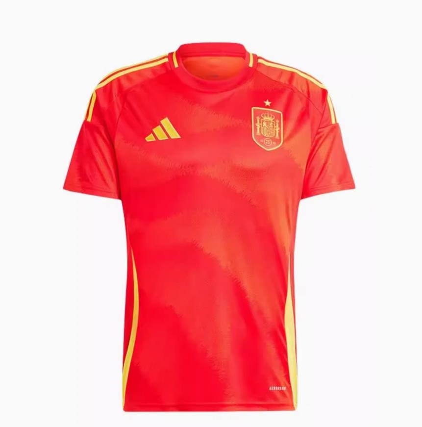 专柜正品ADIDAS 2024欧洲杯西班牙队男子成人主场球迷版球衣足球服